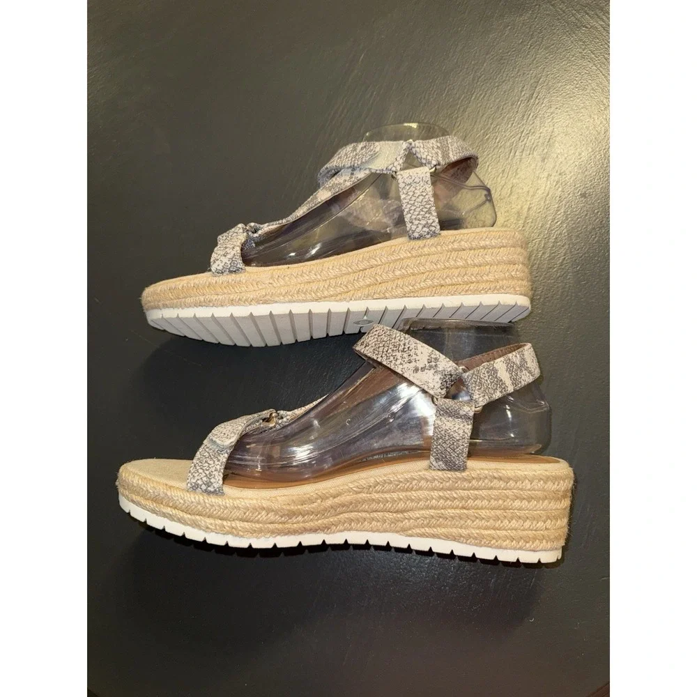 Universal Thread Wedge‎ Espadrille Sandal Snake Print Size 10 Women